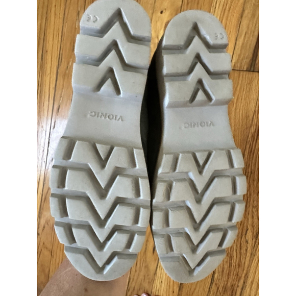 Vionic Teagan Green Nubuck Leather Lace Up Oxford Loafers 7.5 - Picture 5 of 6